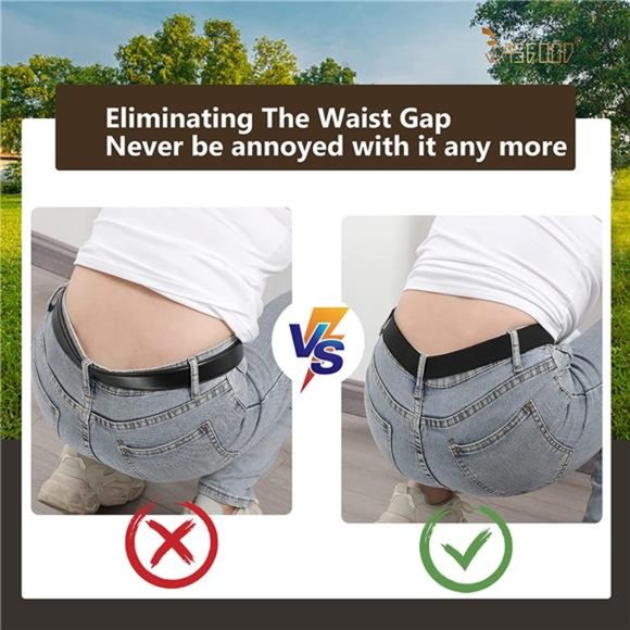 JASGOOD No Show Stretch Belt Invisible Elastic Web Strap Belt with Flat Buckle main image 4